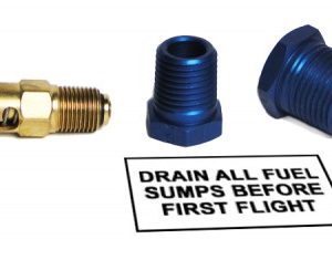 Piper Wing Tank Fuel Drain Kit - Flush Drain