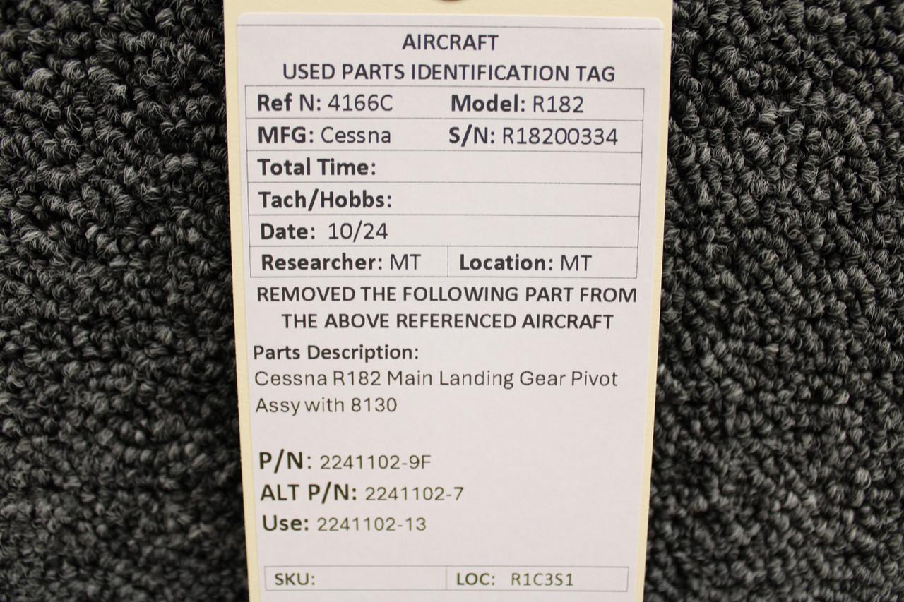 cessna-aircraft-parts-2241102-9f-alt-2241102-7-cessna-r182-main-landing-gear-pivot-assy-with-8130__57299